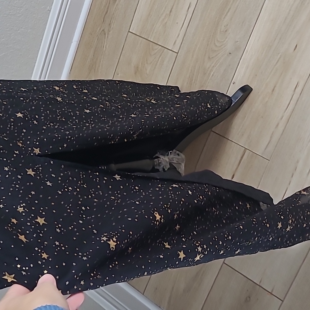 Nasty Gal Black and Gold Star Pattern Maxi Dress Party, Prom Size 2 - Picture 11 of 11